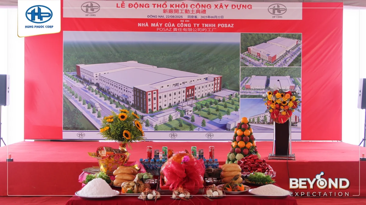 Lễ động thổ khởi công Nhà máy công ty TNHH Posaz