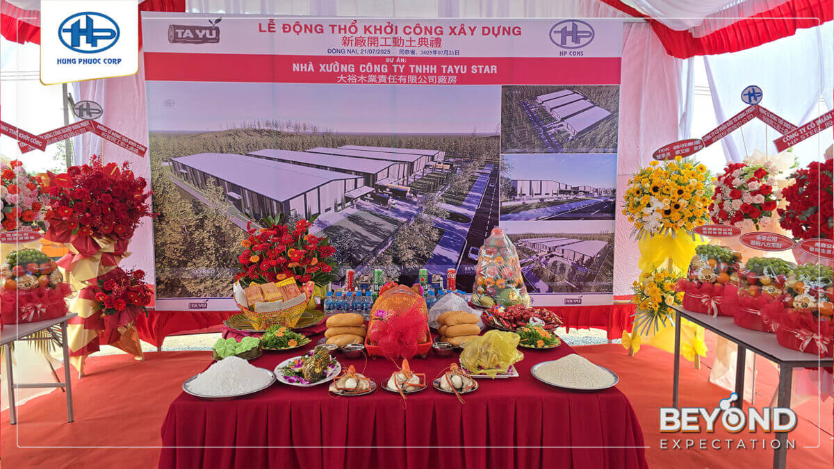 Lễ động thổ khởi công nhà máy Tayu Star | Hung Phuoc Corp