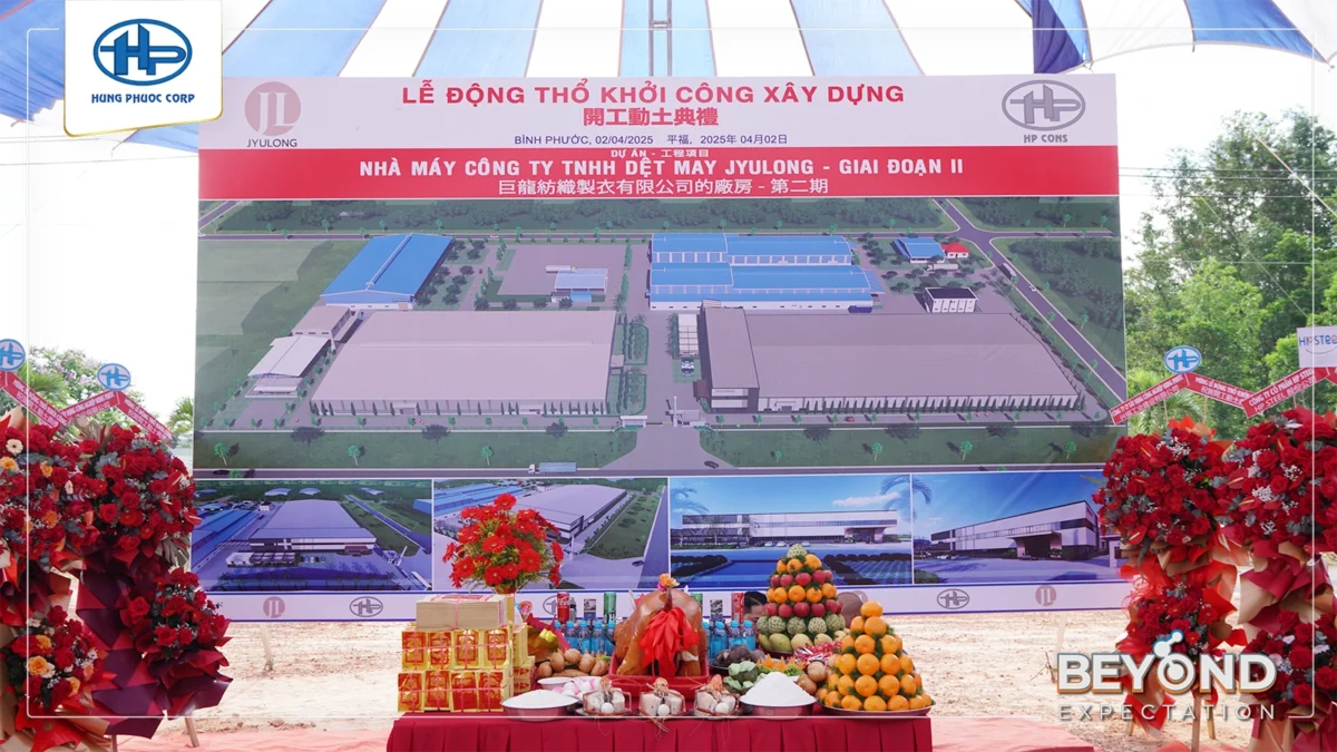 Lễ động thổ khởi công xây dựng nhà máy Công ty TNHH Dệt may Jyulong – giai đoạn II