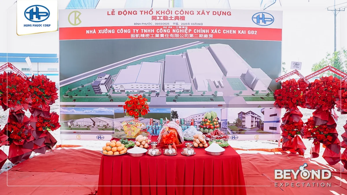 Lễ động thổ khởi công xây dựng nhà xưởng Công ty TNHH Công nghiệp Chính xác Chen Kai GD 2