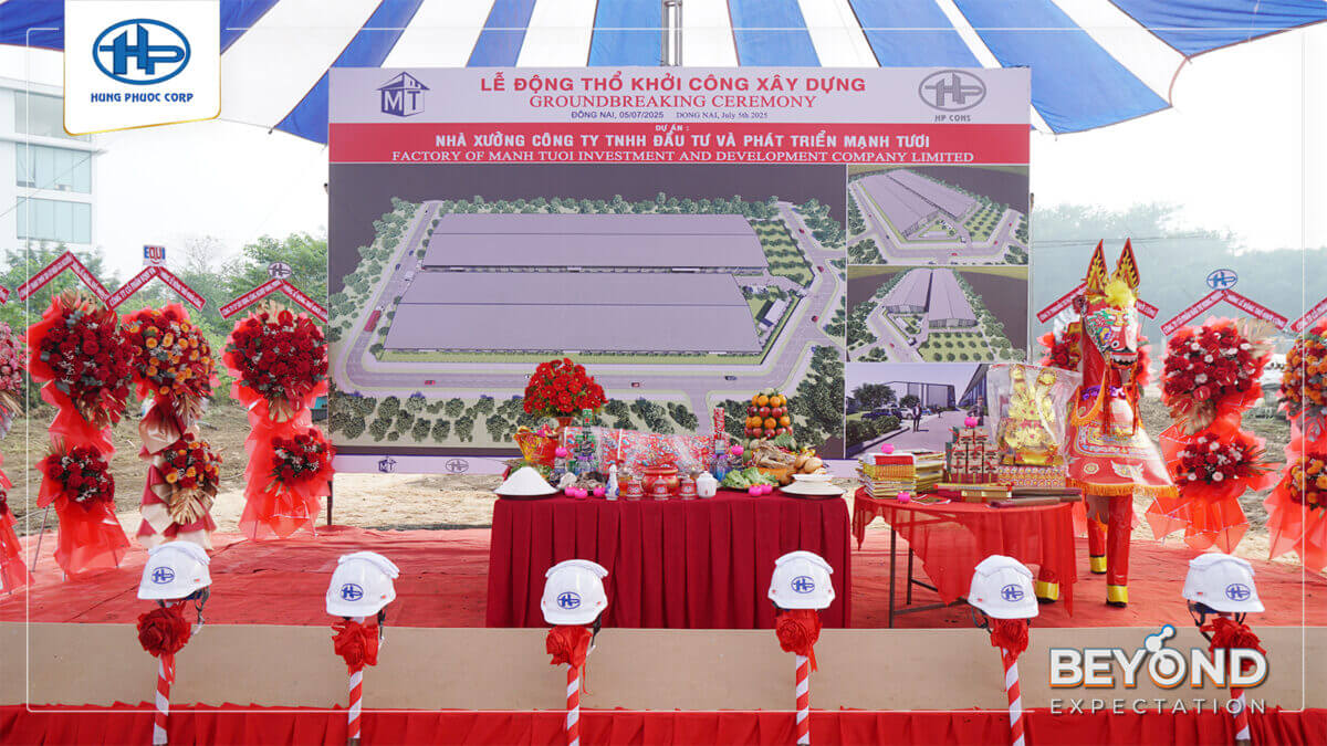 Lễ động thổ khởi công xây dựng nhà xưởng Công ty TNHH Đầu tư và Phát triển Mạnh Tươi