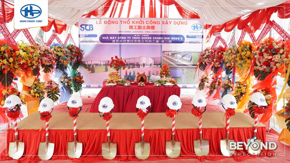 Lễ khởi công xây dựng nhà máy Công ty TNHH Sheng Chang – giai đoạn 3