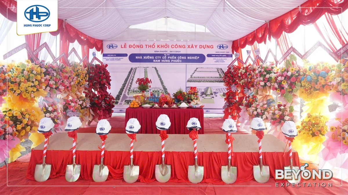 Lễ khởi công xây dựng nhà xưởng Công ty Cổ phần Công nghiệp Nam Hưng Phước
